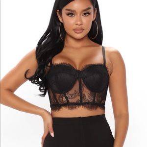 Fashion Nova black bralette lace top